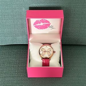 Berate Johnson pink butterfly watch never worn